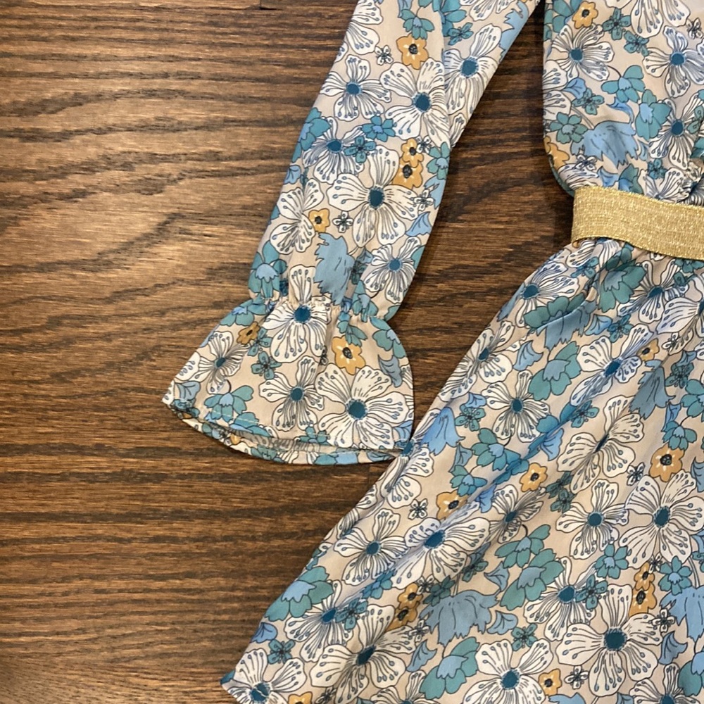 NWT Imoga flower dress with shimmer size 4 - Picture 3 of 6
